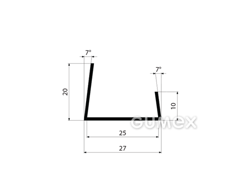 GUMOVÉ PROFILY TVARU "U" - EPDM